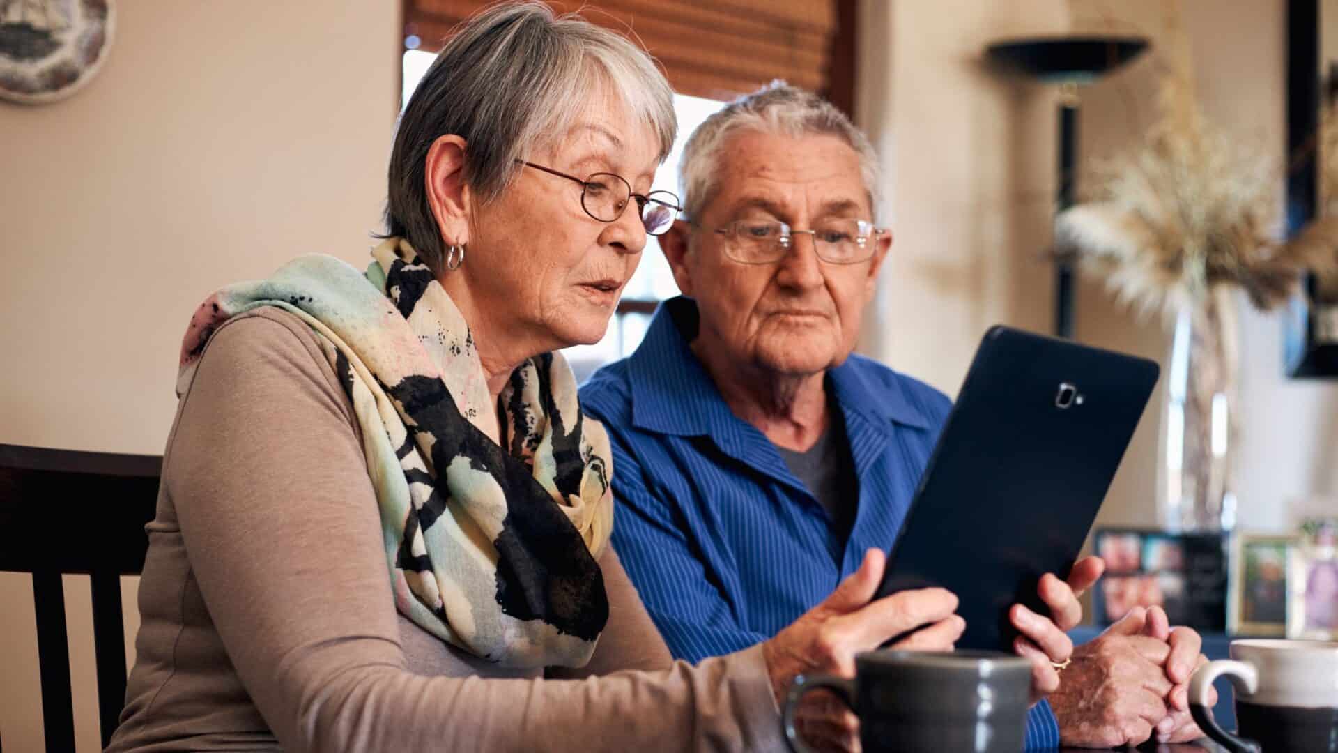 Seniors using technology